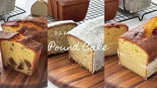 Eng)💘페이보릿 파운드케이크 총집합💘 | 3가지 파운드케이크 | 얼그레이파운드, 무화과파운드, 바닐라크림파운드 | 홈베이킹레시피 | 미니오븐베이킹 | 맹글베이킹#11