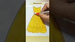 yellow colour dress  #shorts #drawing #frock