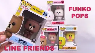 Funko POP Figures LINE FRIENDS (Set of 4) Animation Line Vinyl Toy Review - BBToyStore.com