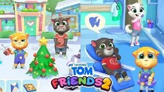 Talking Tom and Friends 2🤣🤣 Забавное игровое видео 🤩