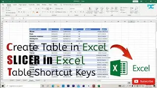 How to create table in Excel | Table Shortcuts keys | What is Slicer? | Digital Computer