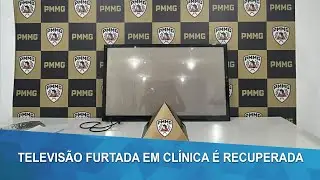 Guaxup&eacute;: televis&atilde;o furtada em cl&iacute;nica &eacute; recuperada e tr&ecirc;s s&atilde;o presos