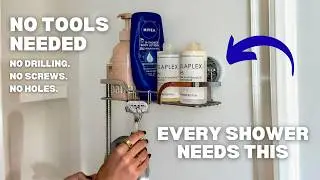No-Drill Shower Caddy That Actually Stays Up | Leverloc Suction Cup Review