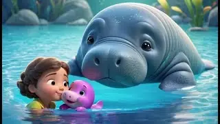 The Sleepy Manatee Missed a Hug | Funny Nursery Rhyme | Kids Songs | Baby Music