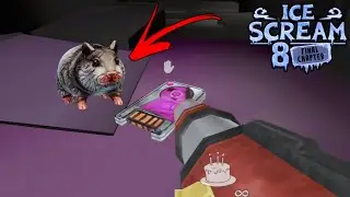 Trying to meet Hamster in Pink Floppy Disc Room in Ice Scream 8 New True Ending