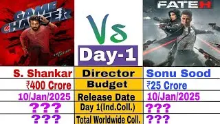 Game Changer box office collection day 1 / Fateh box office collection day 1 / Ram Charan, Sonu Sood