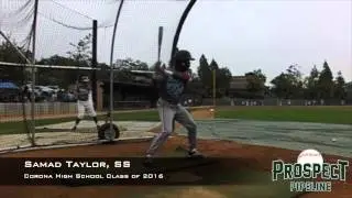 Samad Taylor, SS, Corona High School, Swing Mechanics at 200 fps