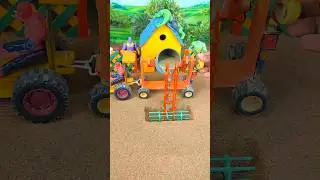 🚜😱 Diy Mini Tractor Real Working Cement Mixer Machine Making Pillar  Project #shorts #youtubeshorts