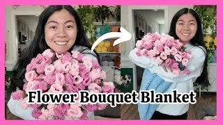 Realizarea păturii virale cu buchet de flori croșetat 🧶 Vlog Croșetat cu mine / &Icirc;n sf&acirc;rșit, am finalizat acest proiect &icirc;n lucru!