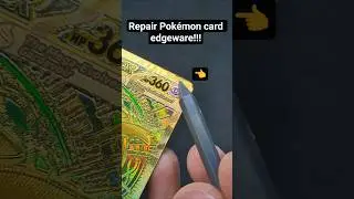 Pok&eacute;mon card edge damage repair. #cardrepair #pokemoncards #pokemontcg