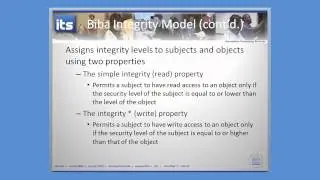 Biba Integrity Model v2