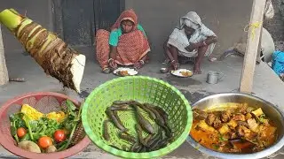 river Shol FISH CURRY with MAAN KOCHU cooking and vegetables recipe||rural village life