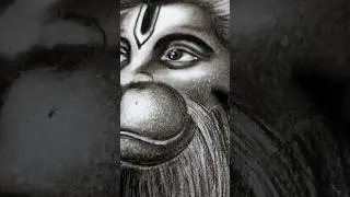 Hanuman charcoal drawing 😱🔥 #shorts #hanumanart #sketch