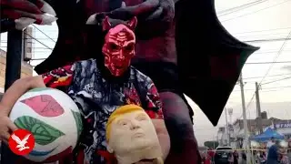Trump grabs spotlight in Guatemala at 'burning of the devil' event