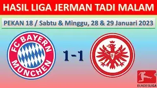 Hasil Liga Jerman Tadi Malam │ Pekan 18 │ Bayern Munich vs Frankfurt │ Klasemen Sementara │