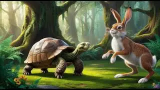 Forest Showdown: The Hare and the Tortoise
