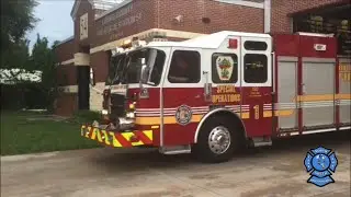 Orange County Fire Rescue (FL) Squad 1 Responding with Air Horn from Quarters 2017