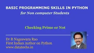 Free Python course - Python program to test Prime Or Not