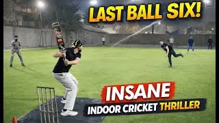 INDOOR CRICKET MATCH | INSANE Last Ball Thriller (4 Overs) #cricket #indoorcricket #bbl 