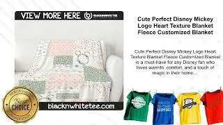 Cute Perfect Disney Mickey Logo Heart Texture Blanket Fleece Customized Blanket