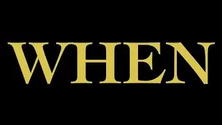 WHEN: A SHORT FILM BY YOUNGDB
