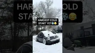Cold start on the bug & cummins😎❄️ #fypシ #diesel #viral #snow #nc #turbo #viral