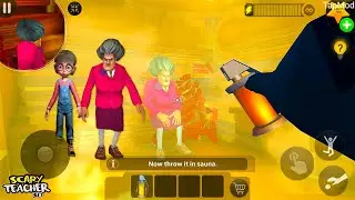 Scary Teacher 3D - Find A Way To Mess Miss T Sauna Bath & Find Beehive - Chapter Update Gameplay