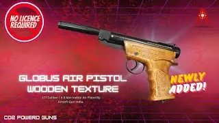 GLOBUS Air Pistol Wooden Texture .177 Indian Air Pistol By Airsoft Gun India