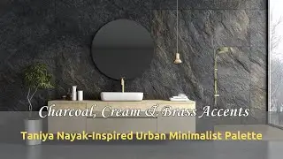 Taniya Nayak-Inspired Urban Minimalist Palette: Charcoal, Cream & Brass Accents