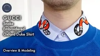 Gucci Snake-Embroidered Oxford Duke Shirt Overview & Modeling