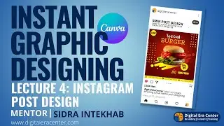Instagram Post Design| Instagram Feed| Canva Tutorial | Free Course | by Mentor Sidra Intekhab