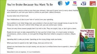 You're Broke Because You Want To Be   Larry Winget   Book Summary   Bestbookbits com