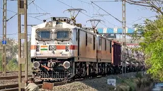 Express Locomotives Hauling Freight Trains Ft. Erode WAP7 Twins, BRC WAP5 Twins, GMO WAG9 + BRC WAP7
