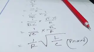 Q-factor formula prove/Electrical Circuits 2/RLC series circuit/ Electrical 3rd semester