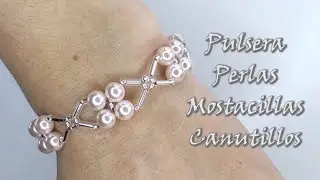 PULSERA DE PERLAS, CANUTILLOS Y MOSTACILLAS
