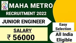 MAHA METRO Junior Engineer Recruitment 2022 | MAHA METRO Recruitment 2022 | Junior Engineer Vacancy
