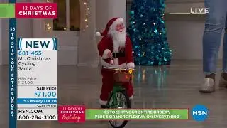 Mr. Christmas Cycling Santa
