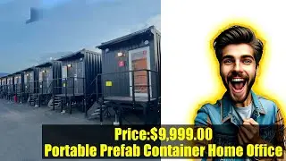 Buy Portable 20FT 3 Rooms Prefab Container House Flat Pack Container Home Office On Wheel with