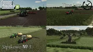 Прикатка посевов, прополка, удобрение и начало сенокоса в Farming Simulator 25( Time Laps)