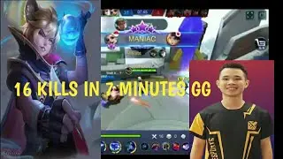 MANIAC 16 KILLS IN 7 MINUTES JessNoLimit Harith Stardust - Top 1 Popularity by JessNolimit - ML