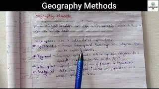 What are the methods of geography?