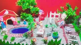 diy how to make mini cow shed with sheep shed | diy mini animals farm | mini village model