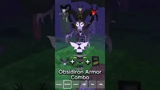 Obsidiron Armor Combo Vs Monster 🛡 99 nights in the forest #99nightsintheforest #99nights #roblox