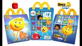 2017 McDONALD'S EMOJI MOVIE HAPPY MEAL TOYS BOXES COLLECTION WORLD SET KIDS REVIEW US UK CANADA
