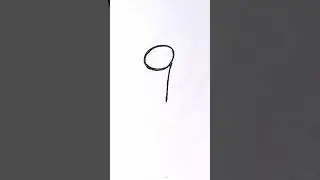 How to draw easy drawing with number 9 #shorts #drawing #youtubeshorts #trending #viralvideo #art