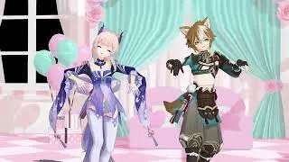 【MMD】珊瑚宮心海とゴローの「V」  #原神 #珊瑚宮心海　#ゴロー #mmd