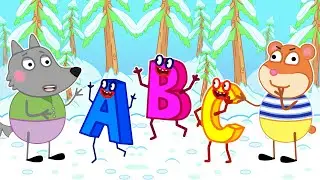 Hamster and Wolfoo learn ABC Flashcards with Puggy | Pug Family Cartoon | Wolf Kids Stories