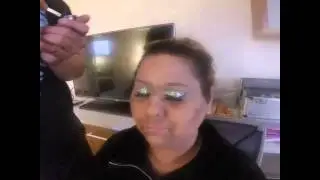 In the makeup chair with Isaac Meyers