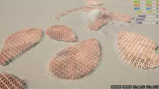 Crowd simulation in Unity DOTS. Density & Instance colors