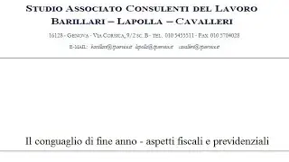 Il conguaglio di fine anno - aspetti fiscali e previdenziali